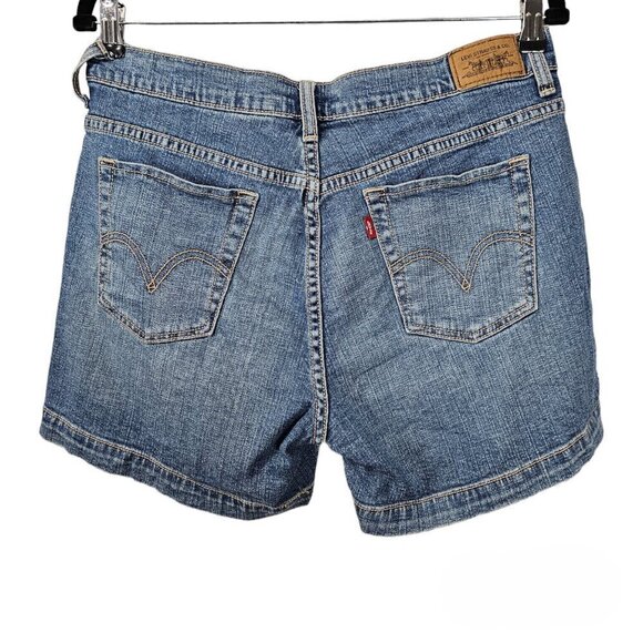 Levi's 515 Denim High Waist Blue Jean Shorts - Picture 7 of 8